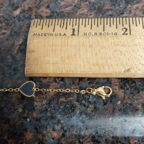 PATRIOTIC  Heart "LOVE" EARRINGS AND Dainty Bracelet/ Anklet...NEW - Picture 7 of 7